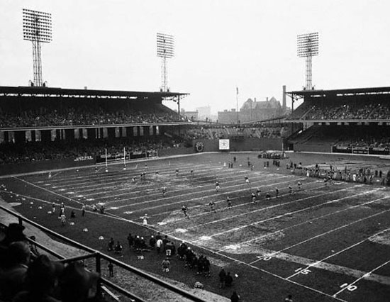 Comiskey Park set up for football